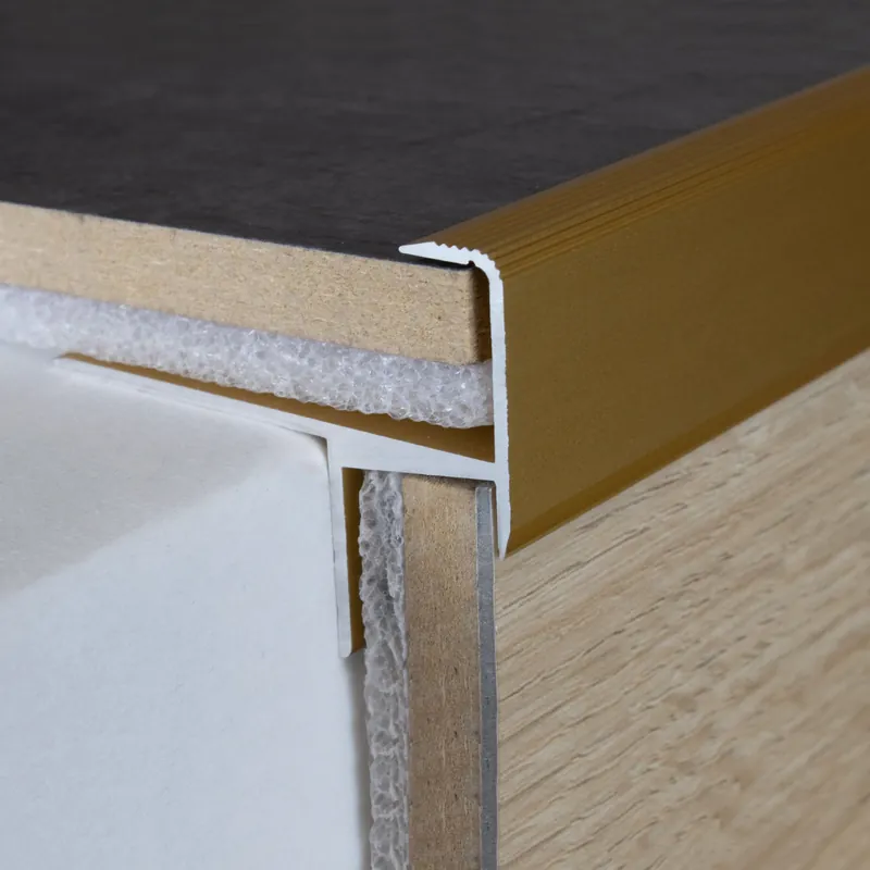 Nez de marche pour parquet | cornière | hauteur emboîtage 15.3 mm | aluminium anodisé