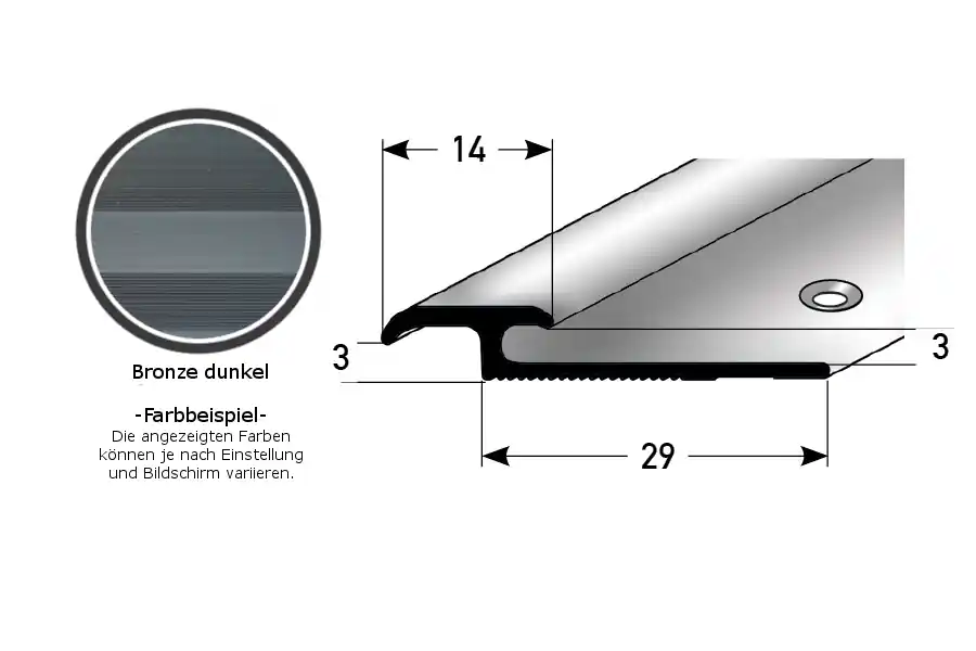 Double profilé de finition à emboîter pour sol stratifié | hauteur 3 – 7 mm | aluminium anodisé