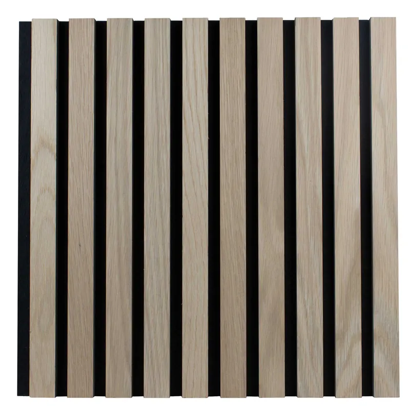PROVISTON Panneau mural acoustique 400 x 400 mm | Chêne naturel MDF Panneaux acoustiques 3D