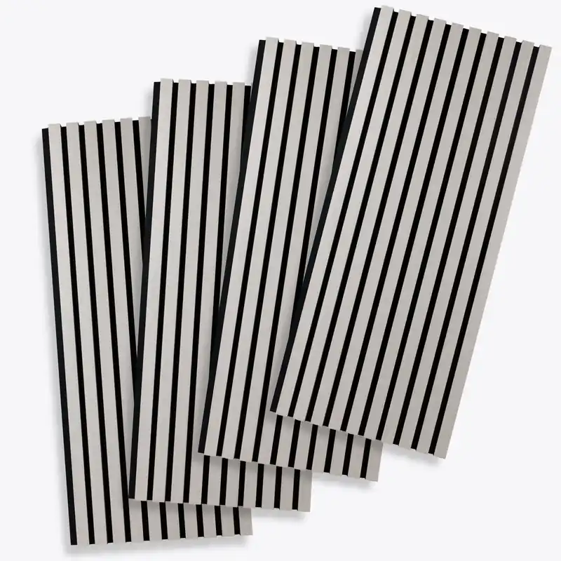 PROVISTON Panneau acoustique Lot de 4 – 1200 x 600 x 21 mm chêne clair MDF plaqué
