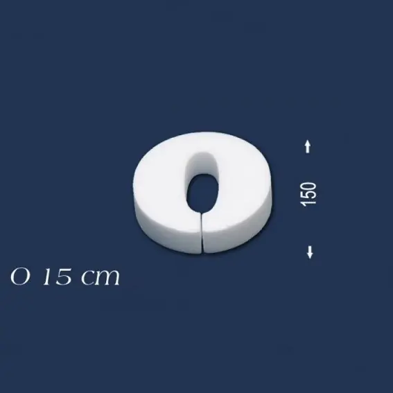 Wiesemann | Lettre décorative « O » | Polystyrène | Hauteur : 150 mm | Lettre en polystyrène | Lettre 3D