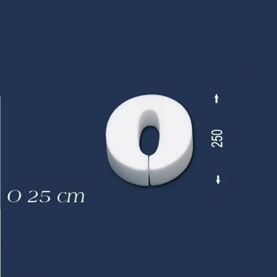 Wiesemann | Lettre décorative « O » | Polystyrène | Hauteur : 250 mm | Lettre en polystyrène | Lettre 3D