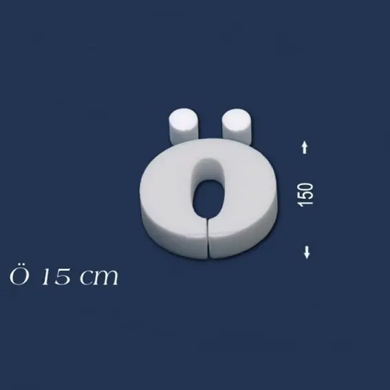 Wiesemann | Lettre décorative « Ö » | Polystyrène | Hauteur : 150 mm | Lettre en polystyrène | Lettre 3D
