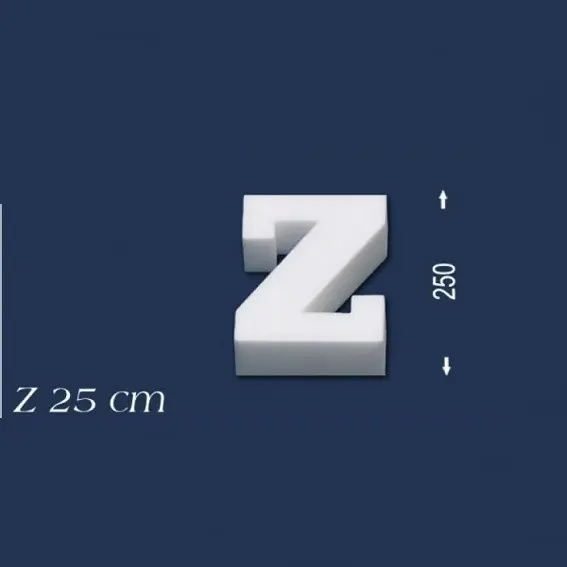 Wiesemann | Lettre décorative « Z » | Polystyrène | Hauteur : 250 mm | Lettre en polystyrène | Lettre 3D