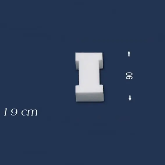 Wiesemann | Lettre décorative « I » | Polystyrène | Hauteur : 90 mm | Lettre en polystyrène | Lettre 3D