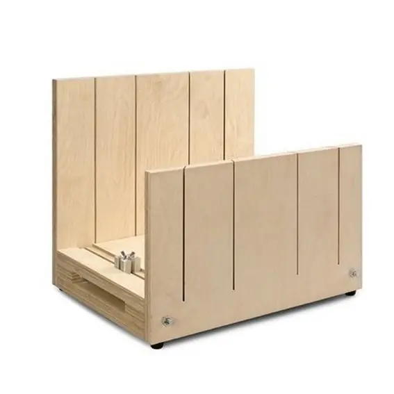 PROVISTON | Grande boîte à onglets pour scies à main | Plateau de coupe pour plinthes, moulures, profilés métalliques