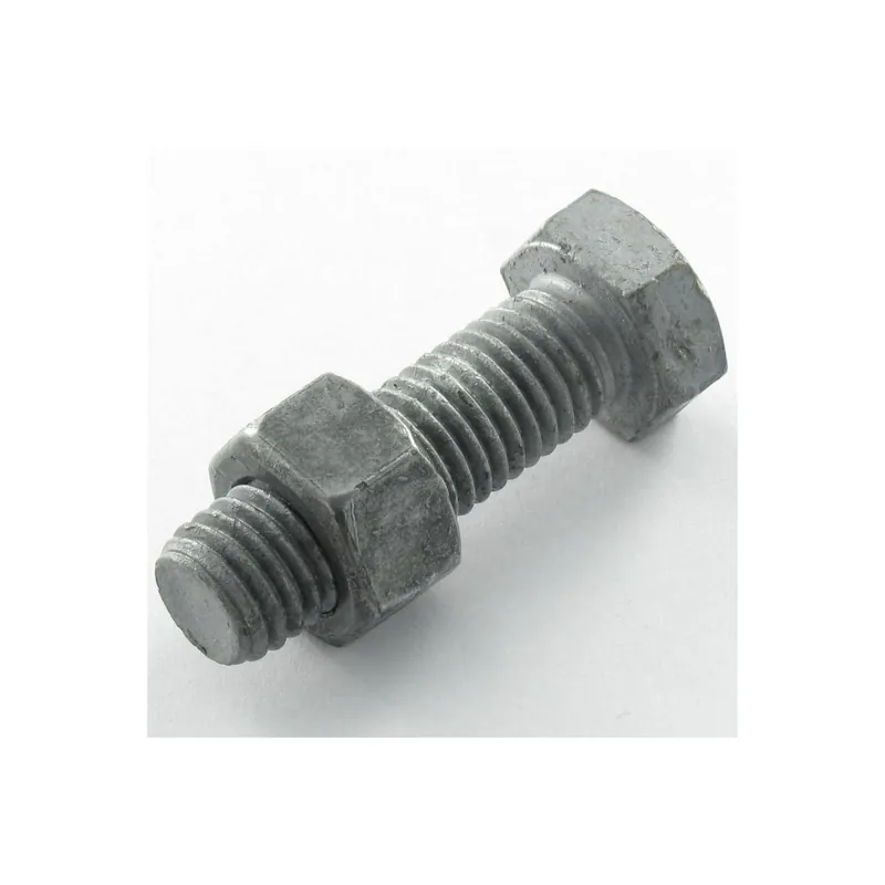 25 x Boulon (vendu avec Ecrou) Tête hexagonale TH M18X50 Classe 8.8 SB Forte tenue à la corrosion Acier galvanisé à