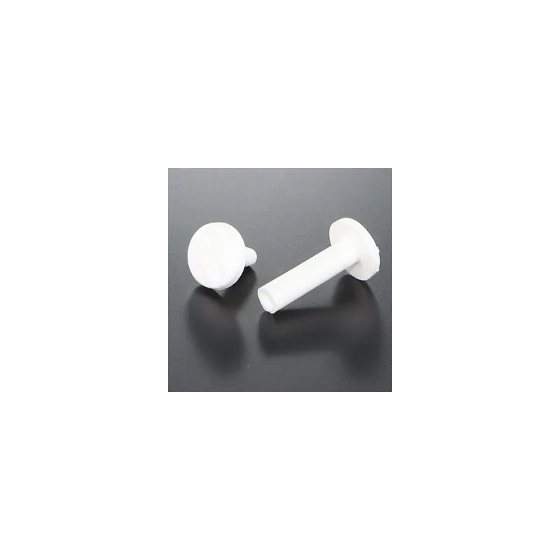 1 x Vis relieur M6X55 Diamètre Tube 8 nylon blanc 2 pièces Mâle femelle