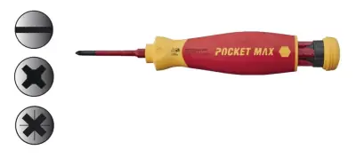 Tournevis PocketMax® + 4 embouts Wiha